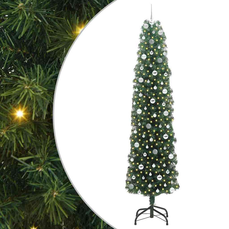 Load image into Gallery viewer, Vidaxl kunstkerstboom groen 240 cm pvc en staal en kunststof
