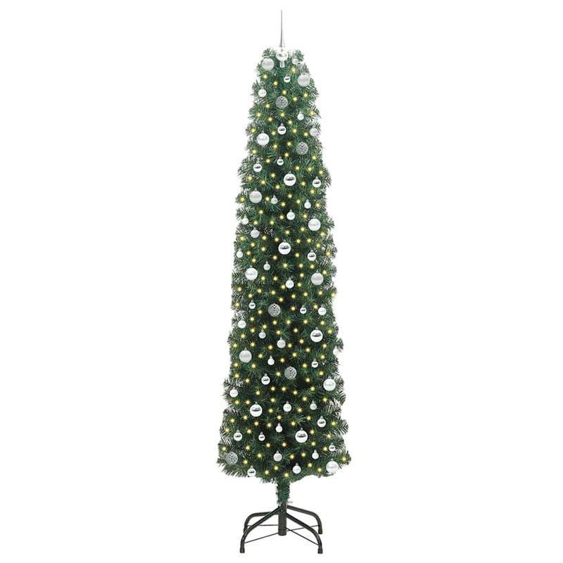 Load image into Gallery viewer, Vidaxl kunstkerstboom groen 240 cm pvc en staal en kunststof
