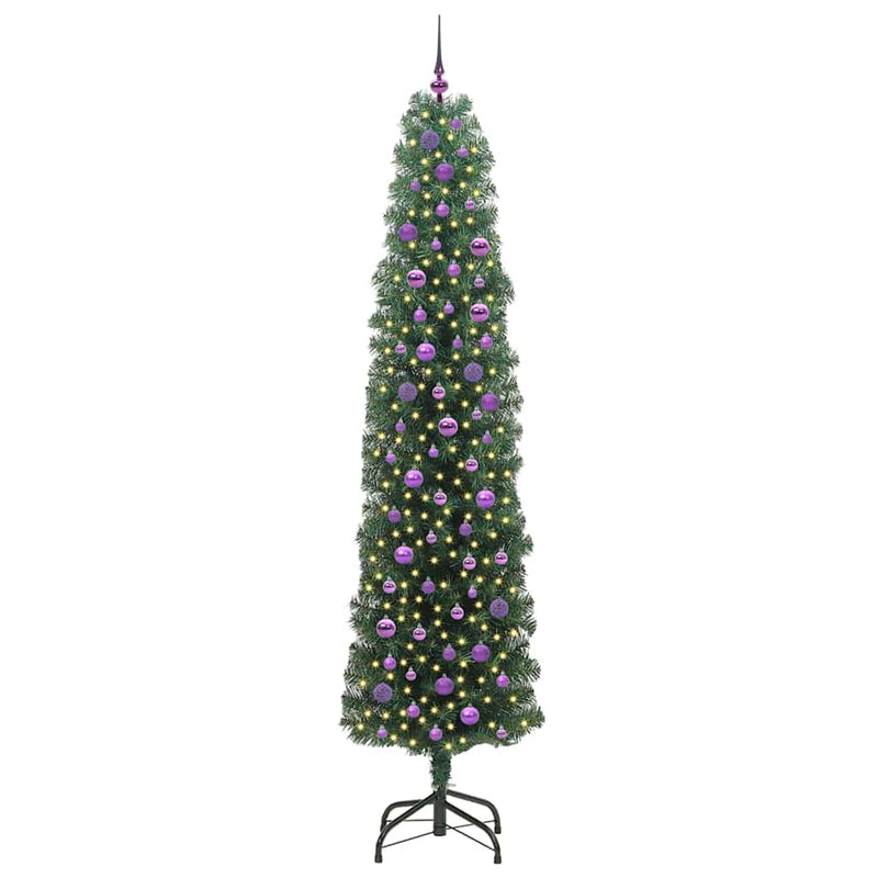 Load image into Gallery viewer, Vidaxl kunstkerstboom groen 240 cm pvc en staal en kunststof

