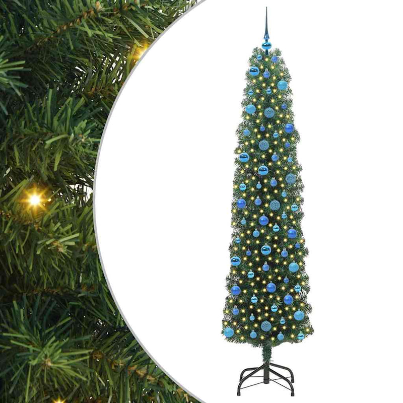 Load image into Gallery viewer, Vidaxl kunstkerstboom groen 240 cm pvc en staal en kunststof

