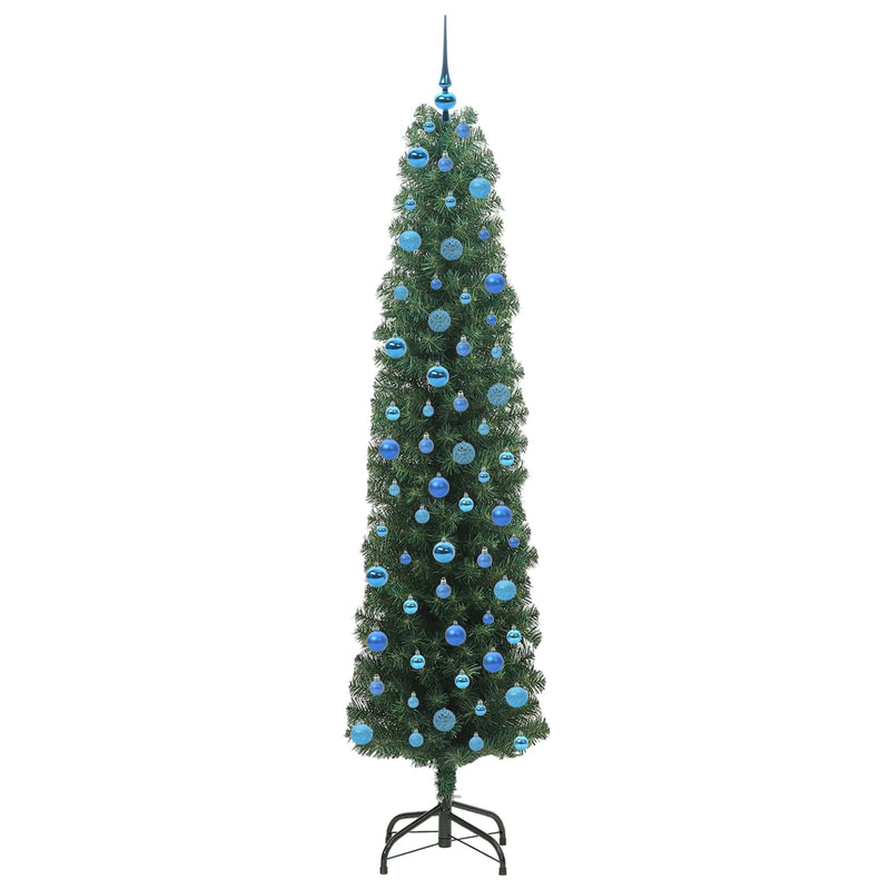Load image into Gallery viewer, Vidaxl kunstkerstboom groen 240 cm pvc en staal en kunststof
