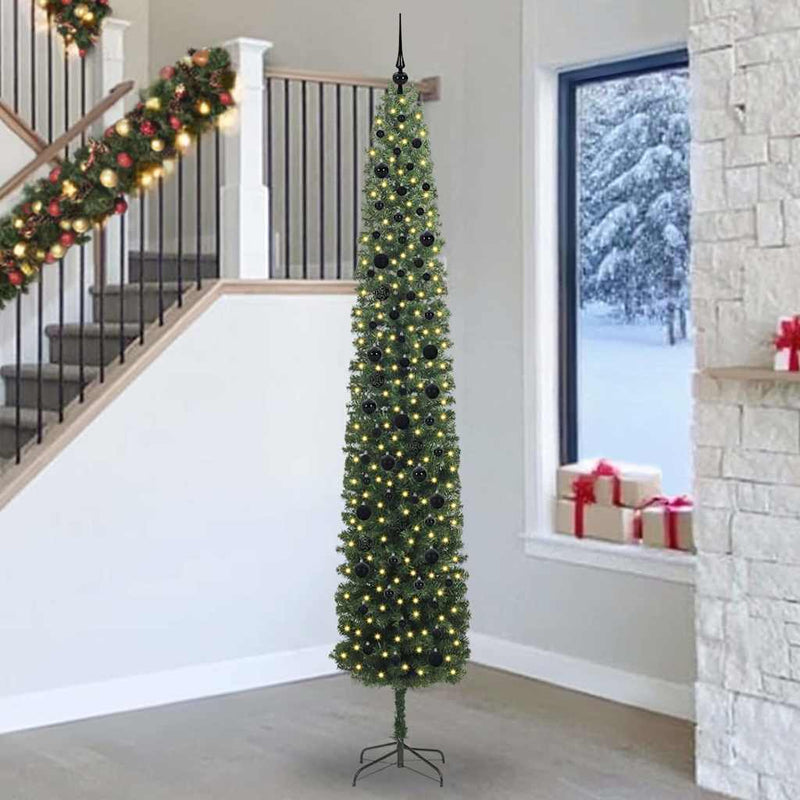 Load image into Gallery viewer, Vidaxl kunstkerstboom groen 270 cm pvc en staal en kunststof
