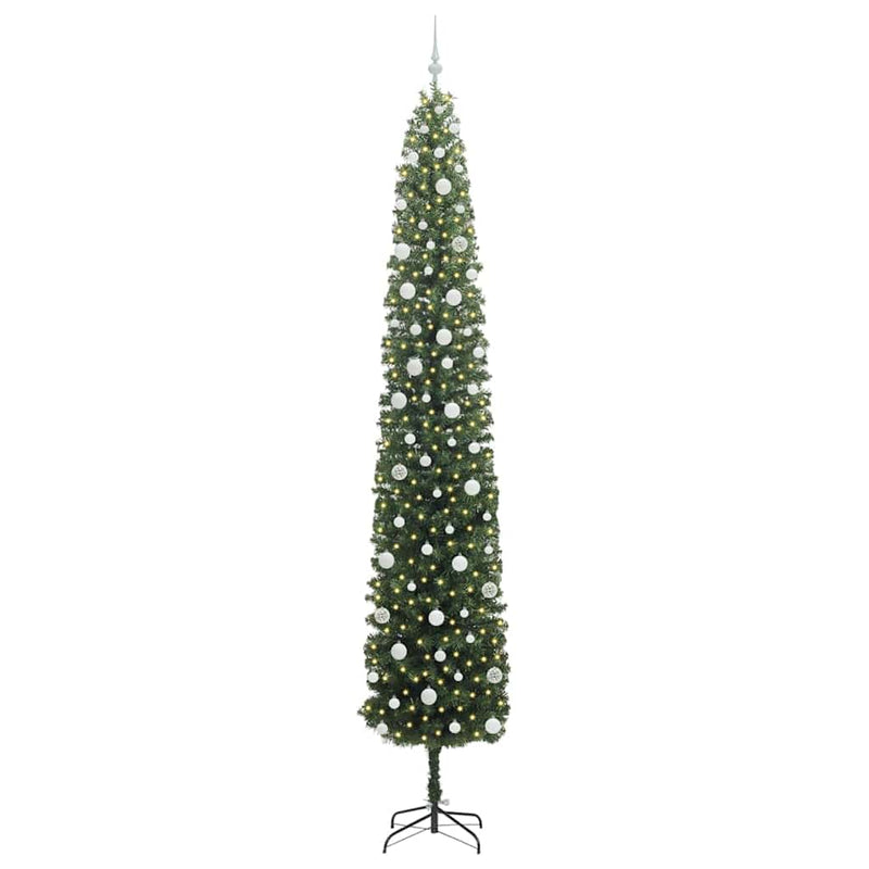 Load image into Gallery viewer, Vidaxl kunstkerstboom groen 270 cm pvc en staal en kunststof
