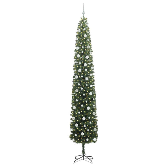 Vidaxl kunstkerstboom groen 270 cm pvc en staal en kunststof