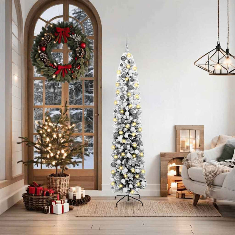 Load image into Gallery viewer, Vidaxl kunstkerstboom groen 180 cm pvc en staal en kunststof
