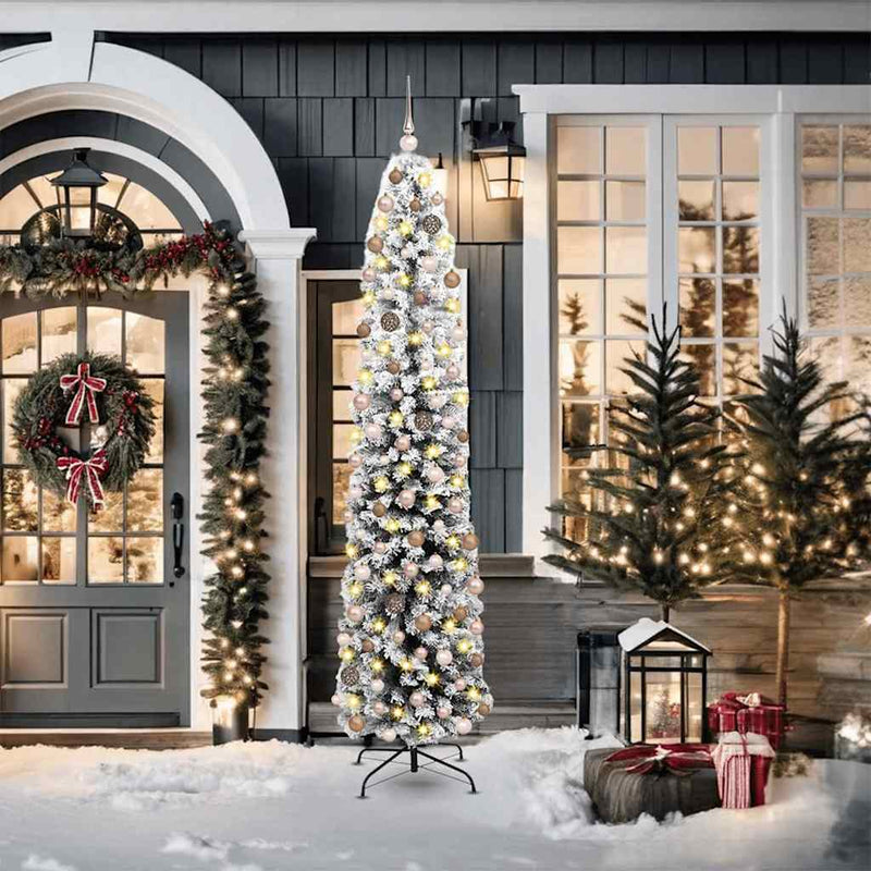 Load image into Gallery viewer, Vidaxl kunstkerstboom groen 210 cm pvc en staal en kunststof
