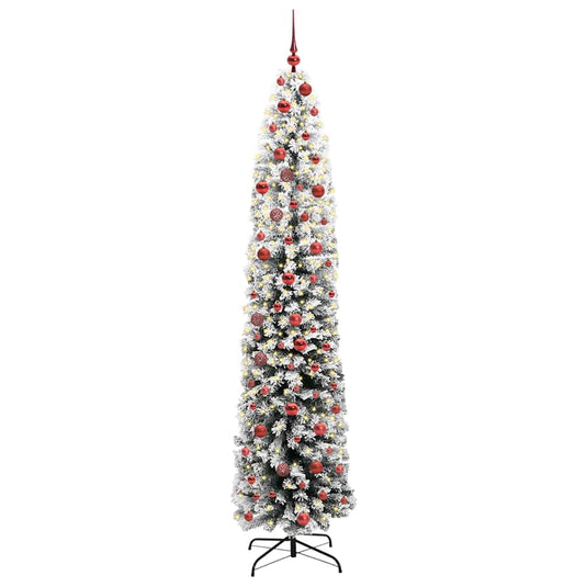 Vidaxl kunstkerstboom groen 210 cm pvc en staal en kunststof