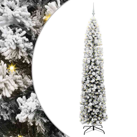 Vidaxl kunstkerstboom groen 210 cm pvc en staal en kunststof