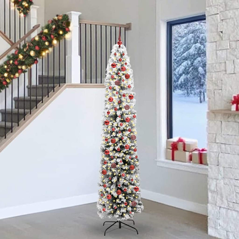 Load image into Gallery viewer, Vidaxl kunstkerstboom groen 240 cm pvc en staal en kunststof
