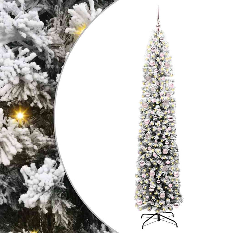 Load image into Gallery viewer, Vidaxl kunstkerstboom groen 240 cm pvc en staal en kunststof
