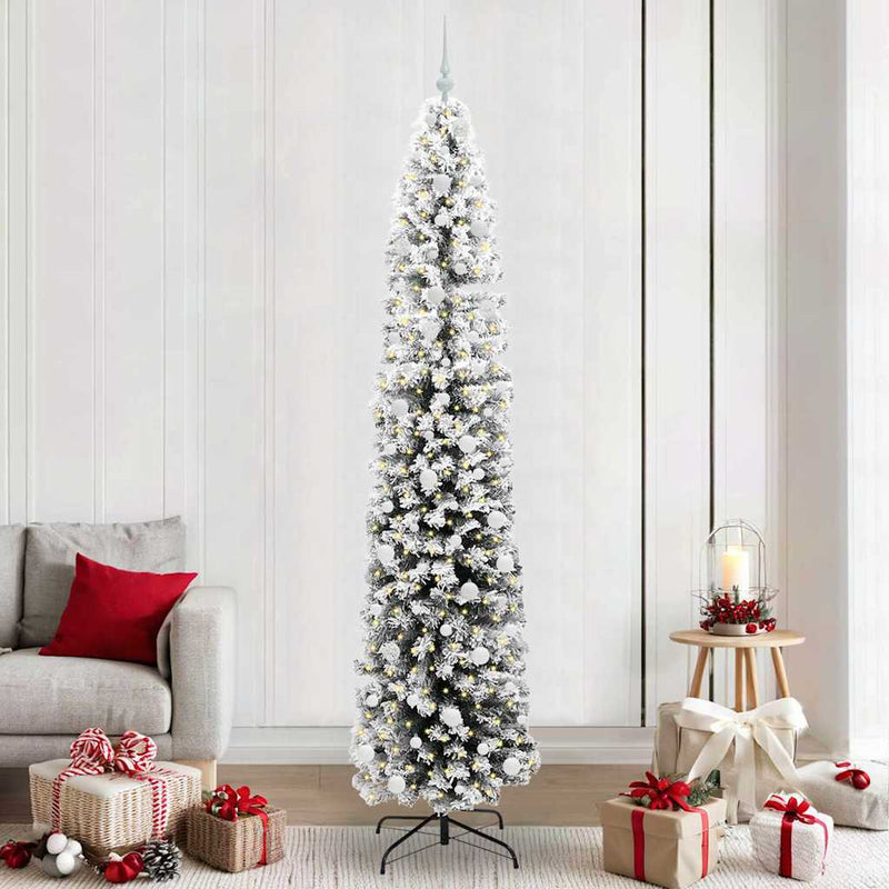 Load image into Gallery viewer, Vidaxl kunstkerstboom groen 240 cm pvc en staal en kunststof
