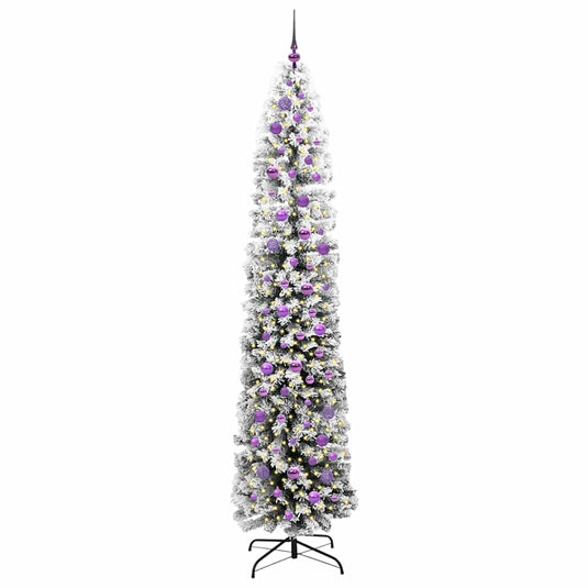 Vidaxl kunstkerstboom groen 240 cm pvc en staal en kunststof