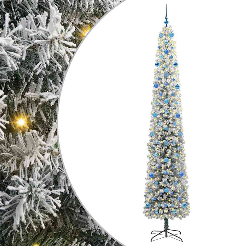 Load image into Gallery viewer, Vidaxl kunstkerstboom groen 270 cm pvc en staal en kunststof
