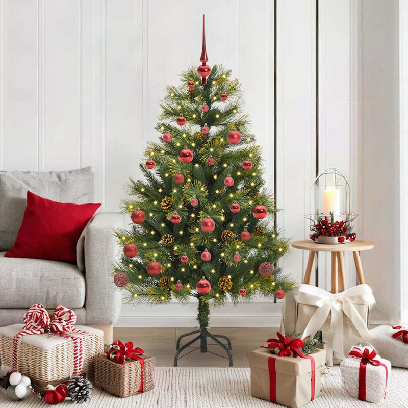 Load image into Gallery viewer, Vidaxl kunstmatige scharnier kerstboom met cones groen 150 cm
