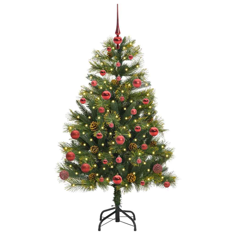 Load image into Gallery viewer, Vidaxl kunstmatige scharnier kerstboom met cones groen 150 cm
