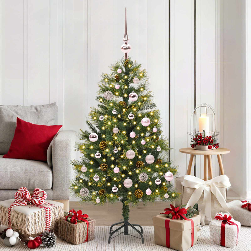 Load image into Gallery viewer, Vidaxl kunstmatige scharnier kerstboom met cones groen 150 cm
