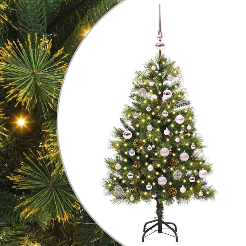 Load image into Gallery viewer, Vidaxl kunstmatige scharnier kerstboom met cones groen 150 cm
