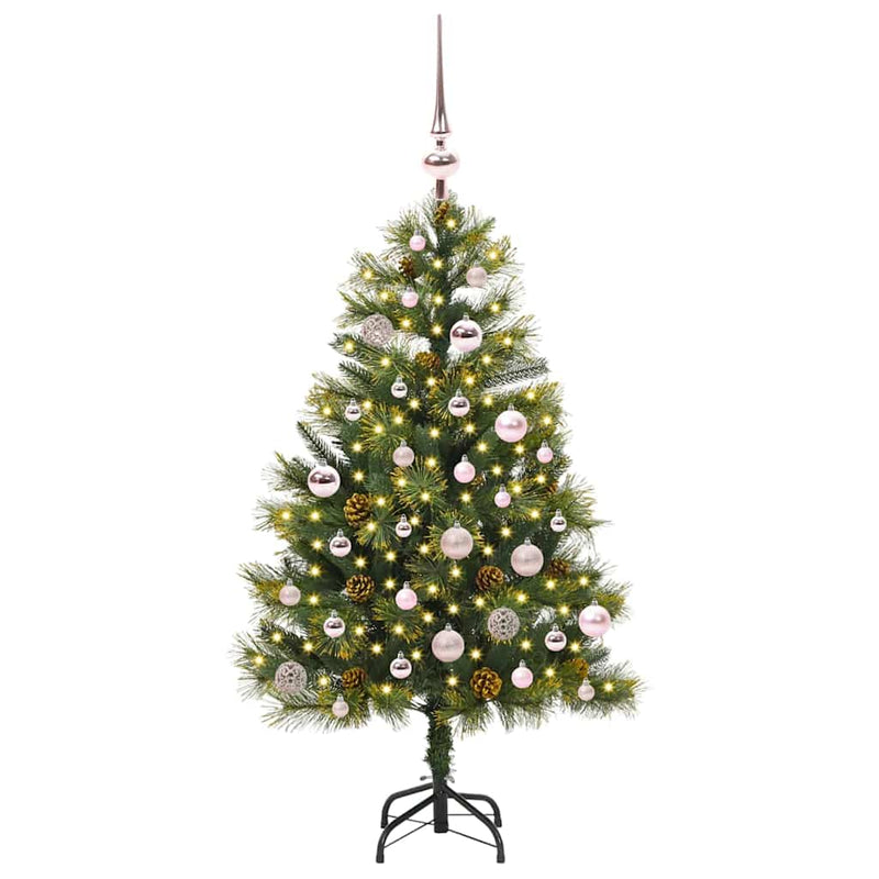 Load image into Gallery viewer, Vidaxl kunstmatige scharnier kerstboom met cones groen 150 cm
