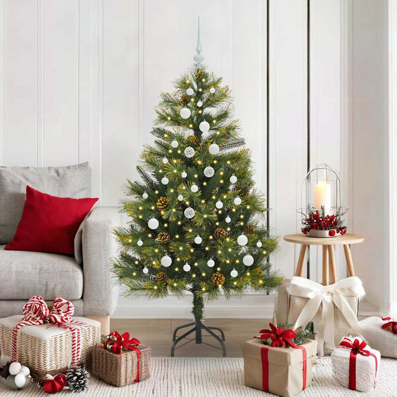 Load image into Gallery viewer, Vidaxl kunstmatige scharnier kerstboom met cones groen 150 cm
