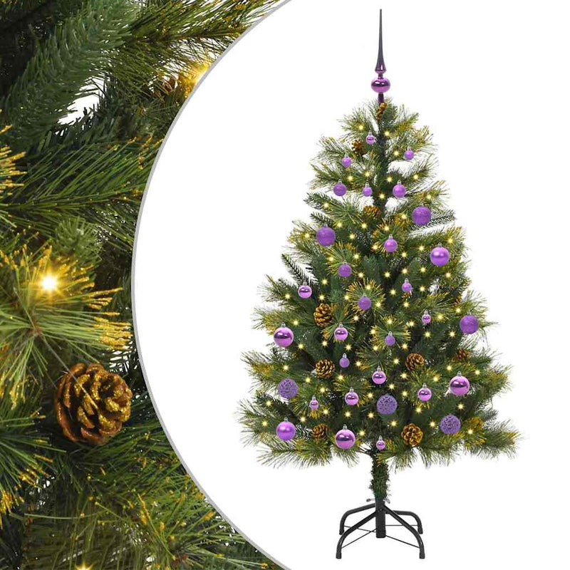 Load image into Gallery viewer, Vidaxl kunstmatige scharnier kerstboom met cones groen 150 cm
