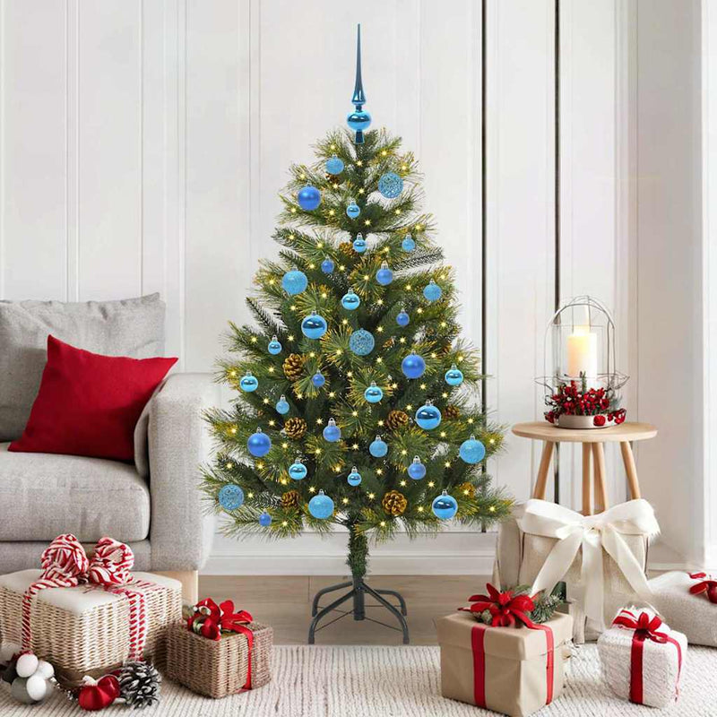 Load image into Gallery viewer, Vidaxl kunstmatige scharnier kerstboom met cones groen 150 cm

