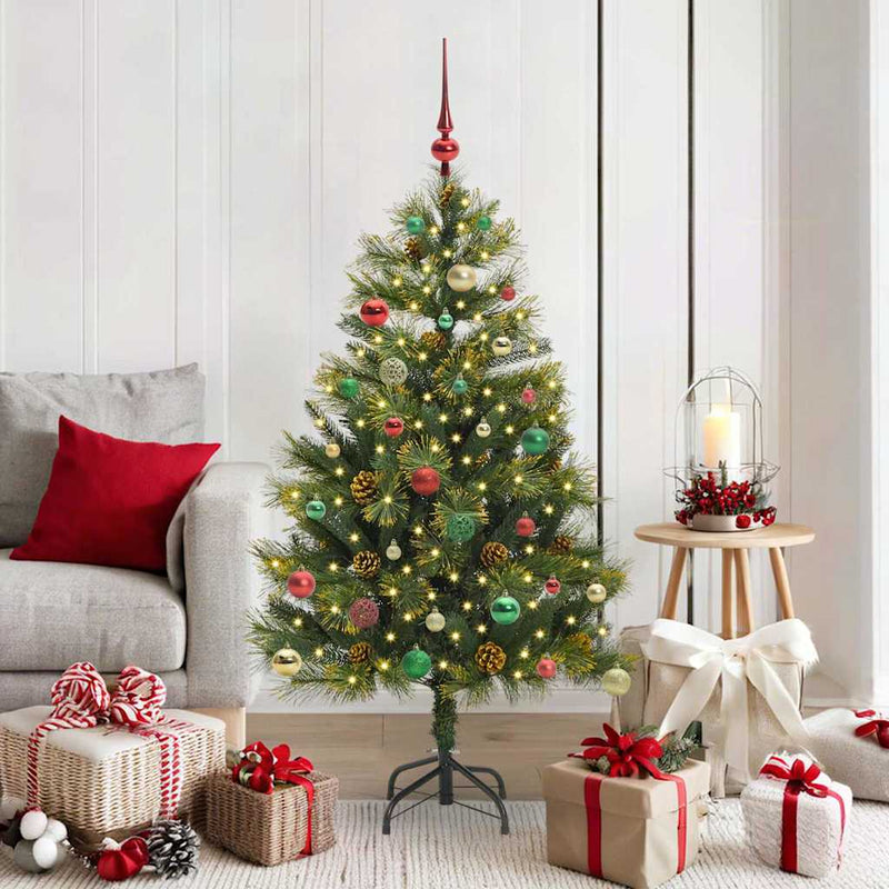 Load image into Gallery viewer, Vidaxl kunstmatige scharnier kerstboom met cones groen 150 cm
