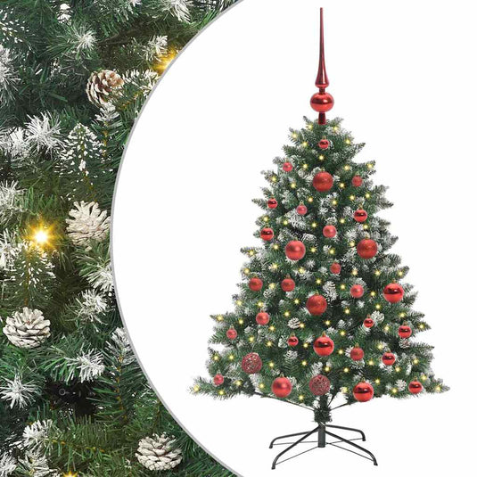 Vidaxl kunstkerstboom met 150 led groen 120 cm pvc en plastic en staal