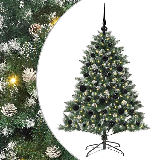 Vidaxl kunstkerstboom met 150 led groen 120 cm pvc en plastic en staal