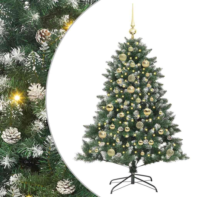 Load image into Gallery viewer, Vidaxl kunstkerstboom met 150 led groen 120 cm pvc en plastic en staal
