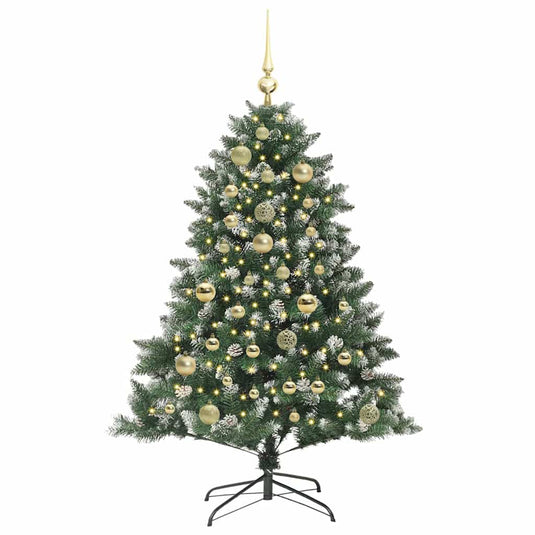 Vidaxl kunstkerstboom met 150 led groen 120 cm pvc en plastic en staal