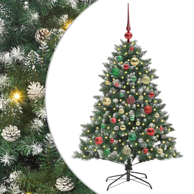Load image into Gallery viewer, Vidaxl kunstkerstboom met 150 led groen 120 cm pvc en plastic en staal
