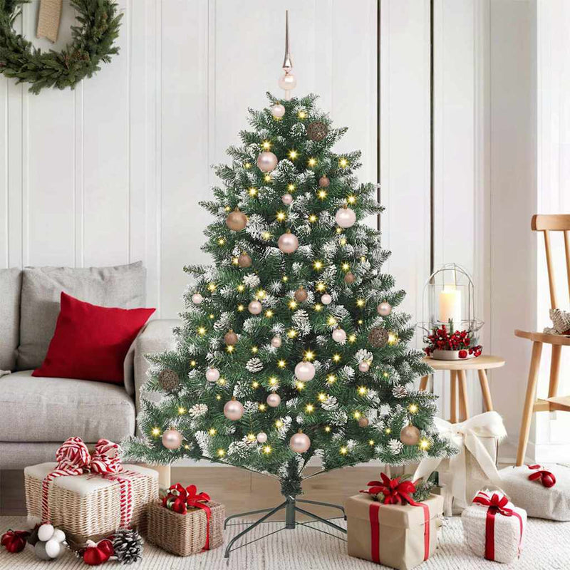Load image into Gallery viewer, Vidaxl kunstkerstboom met 150 led groen 150 cm pvc en plastic en staal

