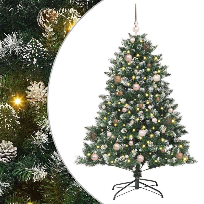 Load image into Gallery viewer, Vidaxl kunstkerstboom met 150 led groen 150 cm pvc en plastic en staal
