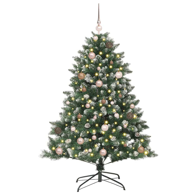 Load image into Gallery viewer, Vidaxl kunstkerstboom met 150 led groen 150 cm pvc en plastic en staal
