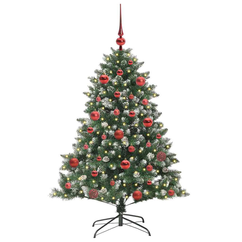 Load image into Gallery viewer, Vidaxl kunstkerstboom met 150 led groen 150 cm pvc en plastic en staal
