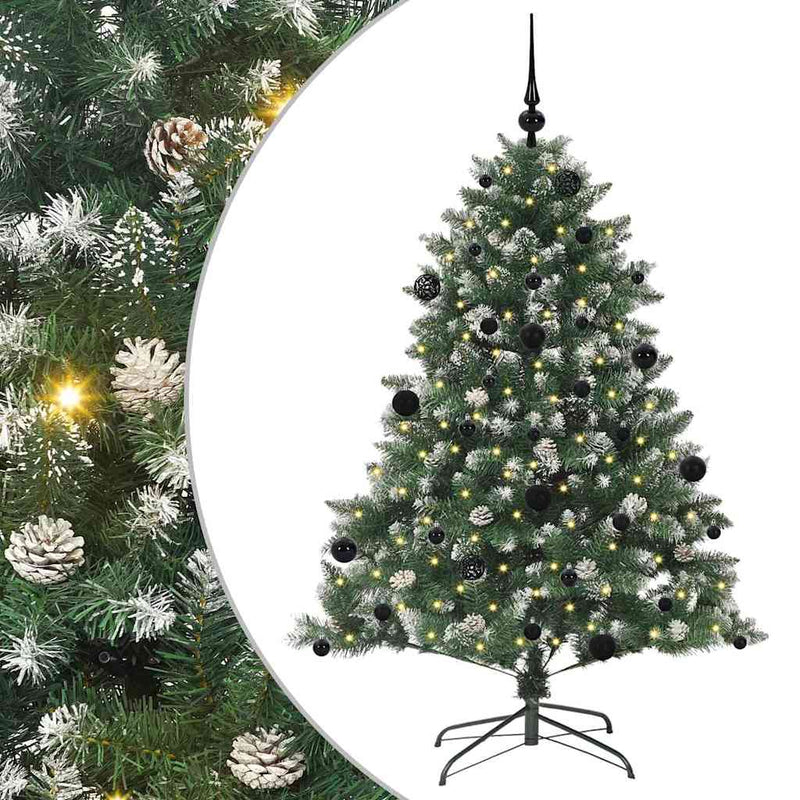 Load image into Gallery viewer, Vidaxl kunstkerstboom met 150 led groen 150 cm pvc en plastic en staal
