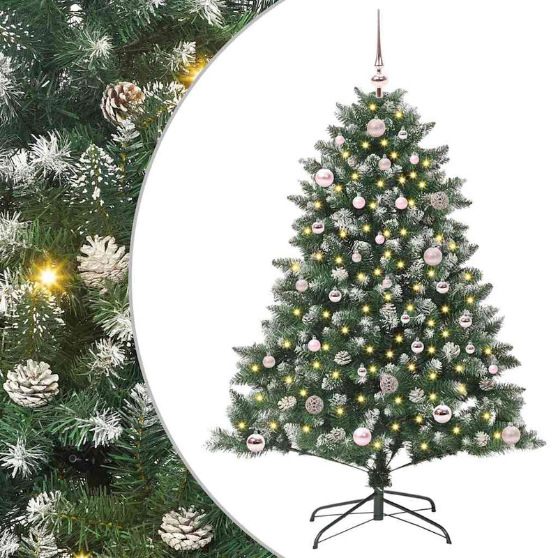 Load image into Gallery viewer, Vidaxl kunstkerstboom met 150 led groen 150 cm pvc en plastic en staal

