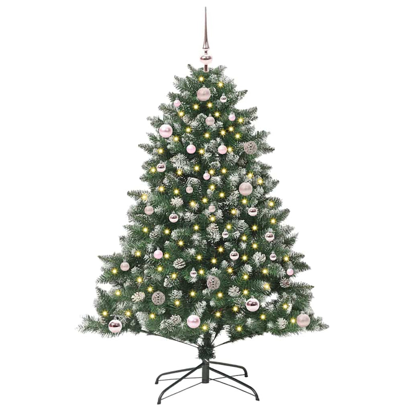 Load image into Gallery viewer, Vidaxl kunstkerstboom met 150 led groen 150 cm pvc en plastic en staal
