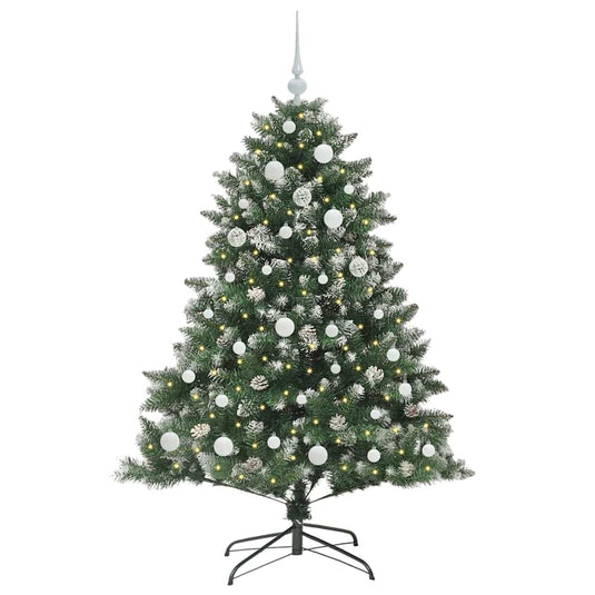 Vidaxl kunstkerstboom met 150 led groen 150 cm pvc en plastic en staal
