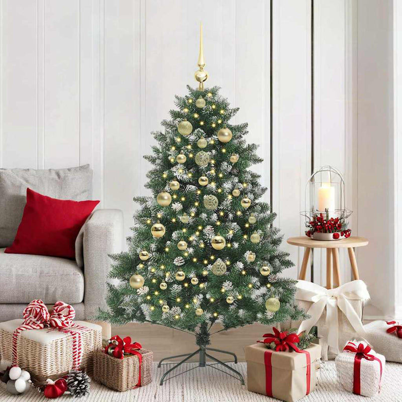 Load image into Gallery viewer, Vidaxl kunstkerstboom met 150 led groen 150 cm pvc en plastic en staal
