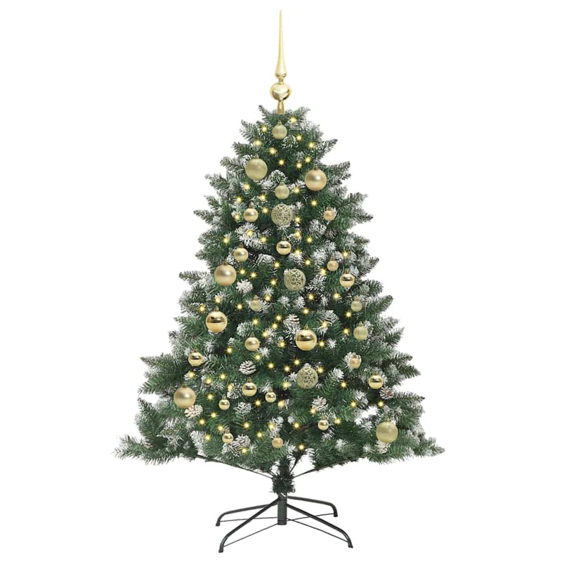 Load image into Gallery viewer, Vidaxl kunstkerstboom met 150 led groen 150 cm pvc en plastic en staal
