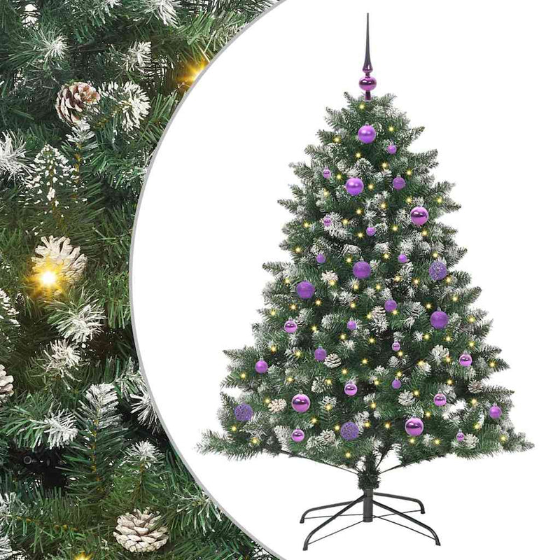 Load image into Gallery viewer, Vidaxl kunstkerstboom met 150 led groen 150 cm pvc en plastic en staal
