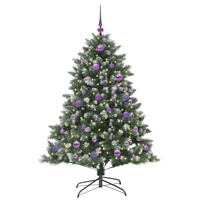Load image into Gallery viewer, Vidaxl kunstkerstboom met 150 led groen 150 cm pvc en plastic en staal
