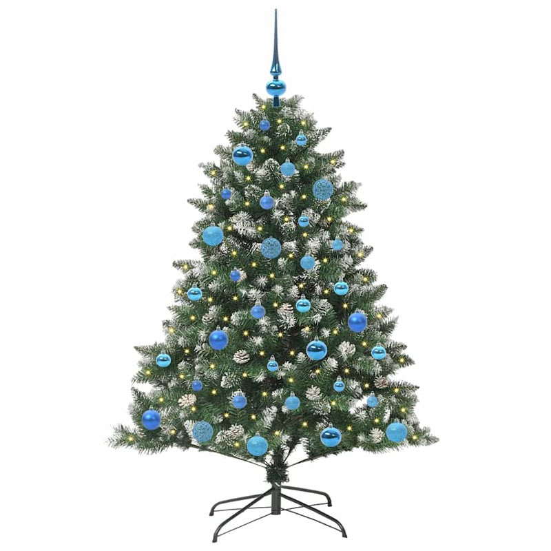 Load image into Gallery viewer, Vidaxl kunstkerstboom met 150 led groen 150 cm pvc en plastic en staal
