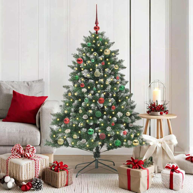 Load image into Gallery viewer, Vidaxl kunstkerstboom met 150 led groen 150 cm pvc en plastic en staal

