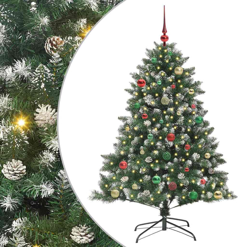 Load image into Gallery viewer, Vidaxl kunstkerstboom met 150 led groen 150 cm pvc en plastic en staal
