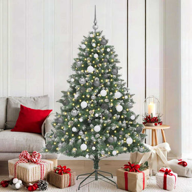 Vidaxl kunstkerstboom met 300 led groen 180 cm pvc en plastic en staal