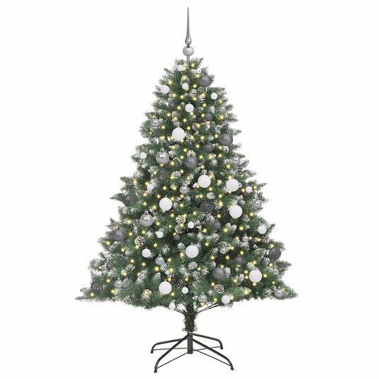 Vidaxl kunstkerstboom met 300 led groen 180 cm pvc en plastic en staal