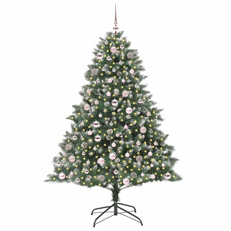 Load image into Gallery viewer, Vidaxl kunstkerstboom met 300 led groen 180 cm pvc en plastic en staal
