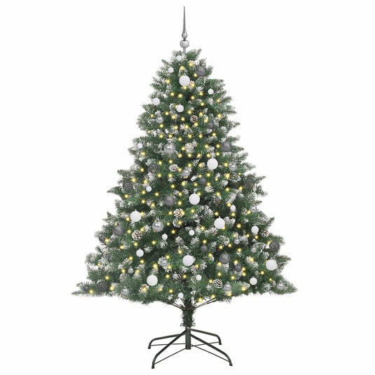 Vidaxl kunstkerstboom met 300 led groen 210 cm pvc en plastic en staal